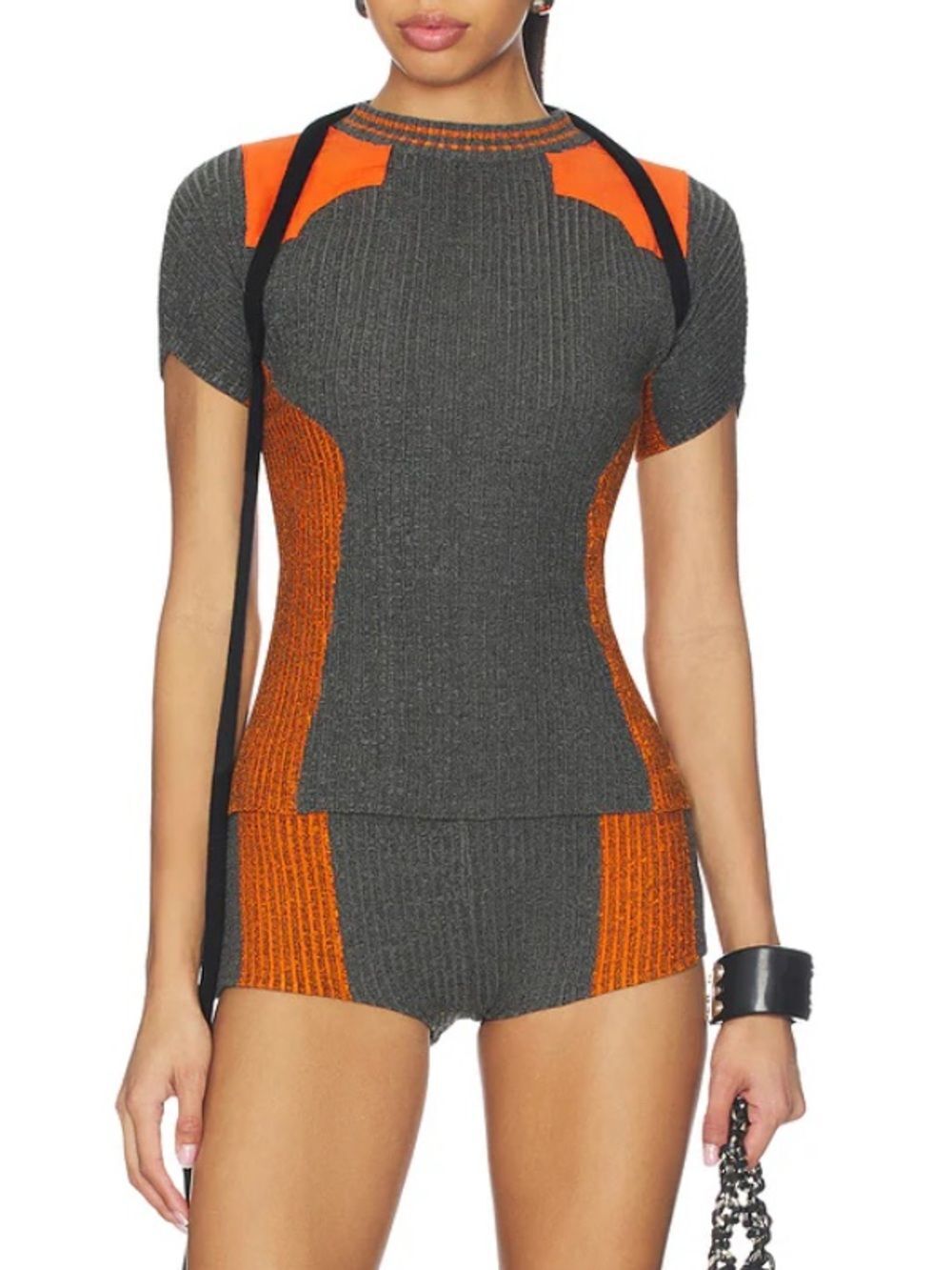 OTTOLINGER Comis Texturesd Knit Team Short Sleeve Shirt .Sz 2 NWT $400!!